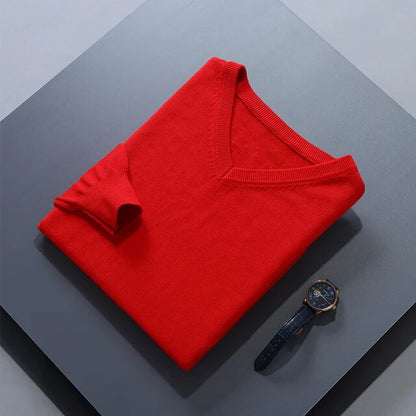 Yasper Sweater | Men's Plain V-neck Sweater