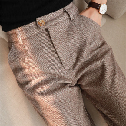 Harley - Elegant tailored pants made of pure wo