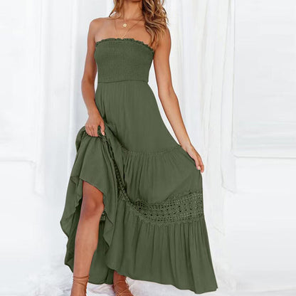 Celeste - Summer off-the-shoulder dress with lace trim