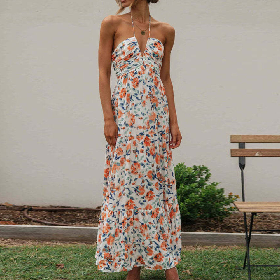 Avaline - Floral maxi dress for women