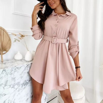 Faye - Short dress with button closure