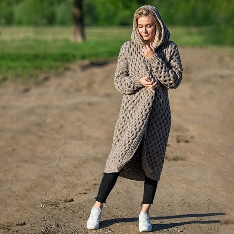 Ladies hooded cardigan