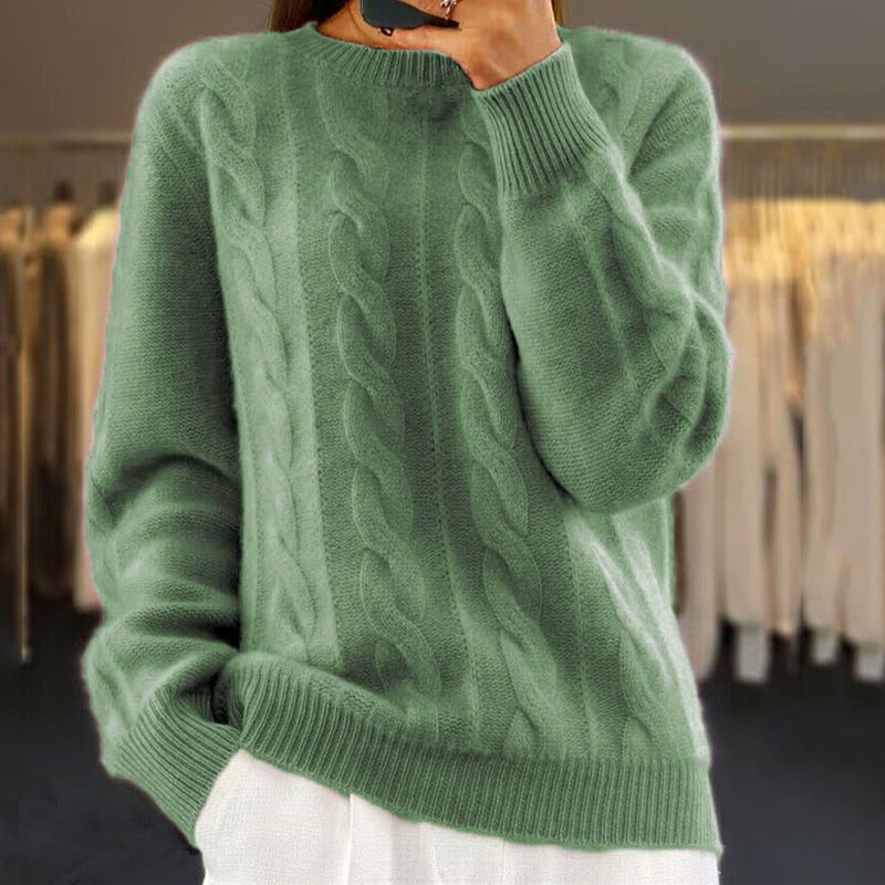 Warm knitted sweater for women