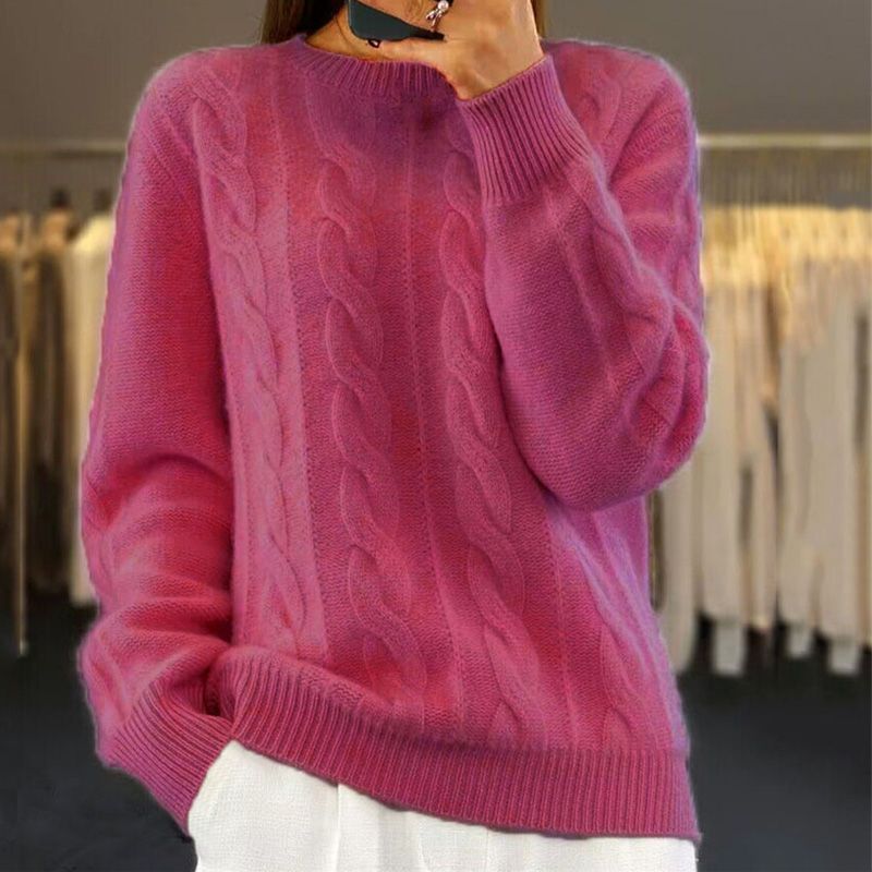 Warm knitted sweater for women