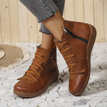 Meva - Vintage Ankle Shoes for Women