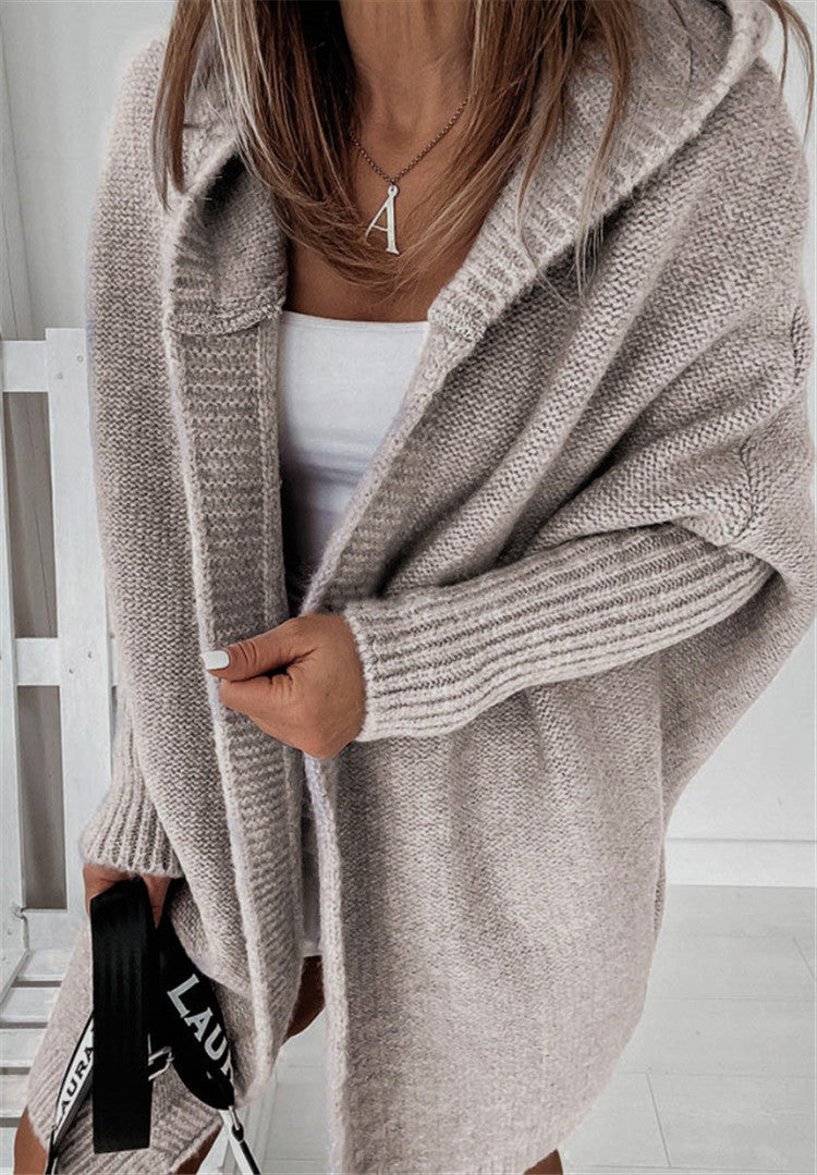 Knitted cardigan with hood - Chiara