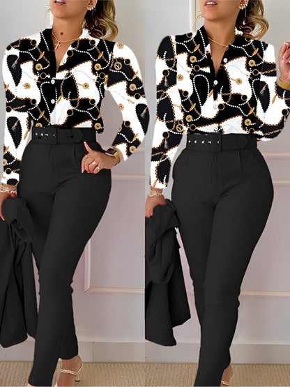 Aranka | V-neck top and high-waisted pants (season 2)