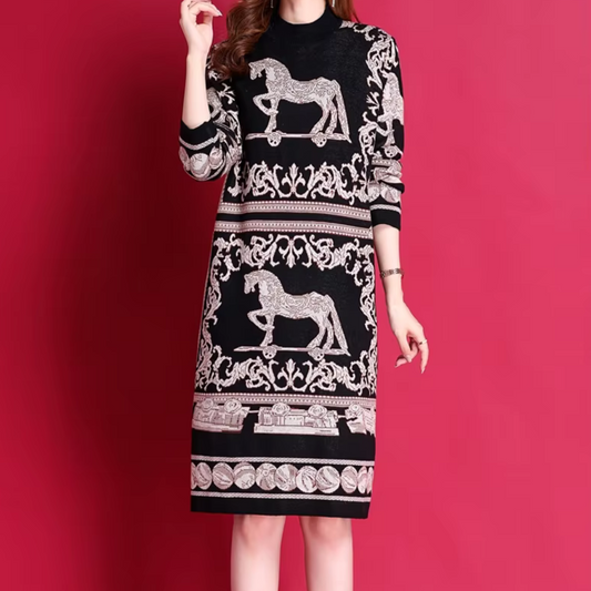 EVELYN - Modern Knitted Dress for Ladies