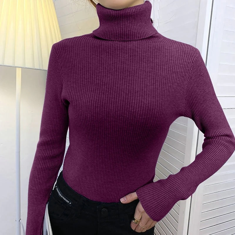 Octavia- women's cashmere turtleneck sweater for fall and winter