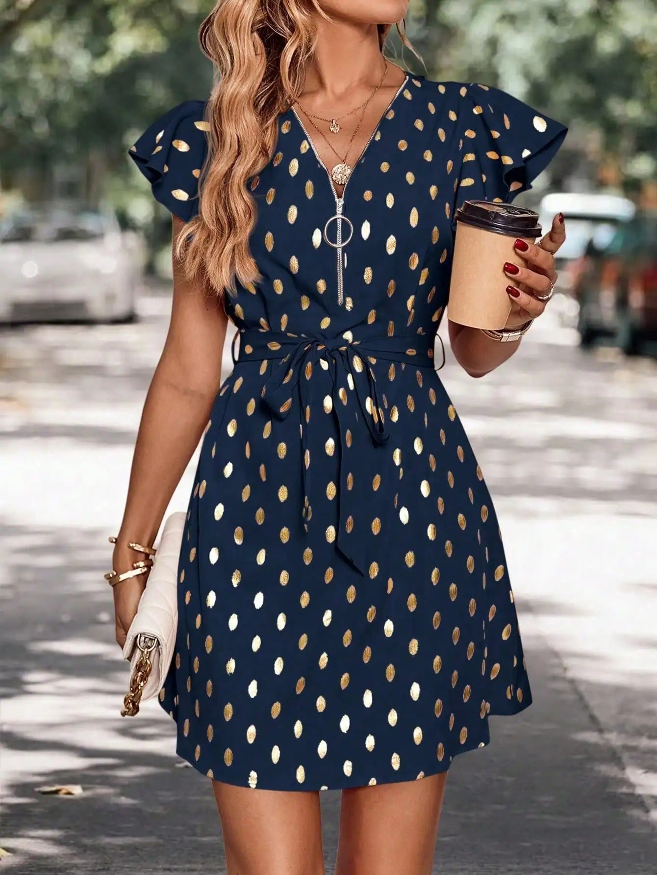 Antonia - Polka dot dress for women