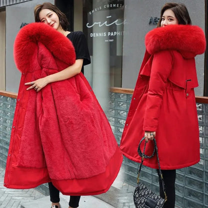 Tove - Ladies winter coat with fur hood