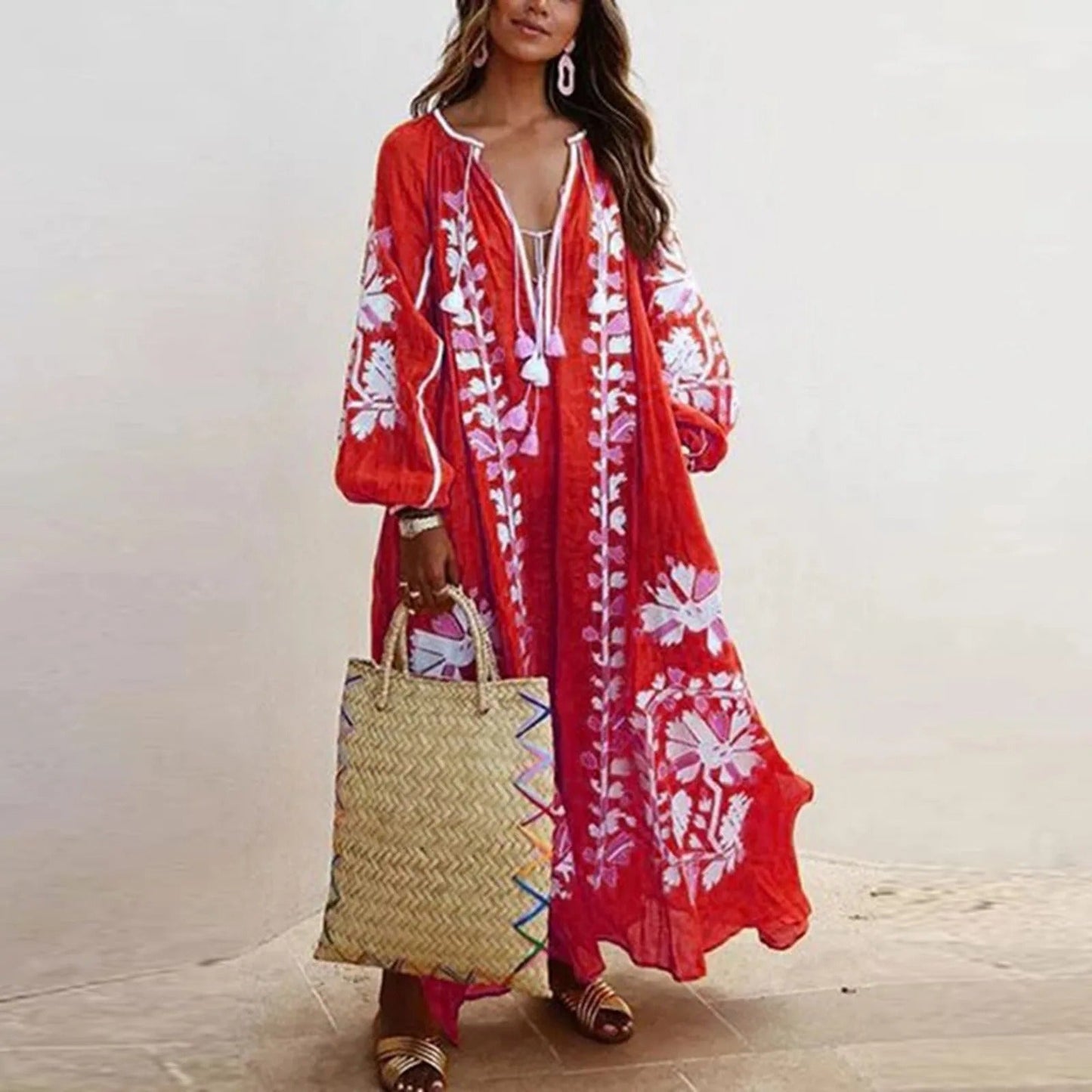 Bridgett - Oversized vintage print dresses