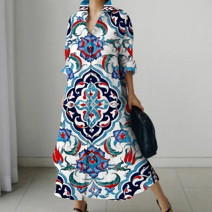 Eleanor - Printed retro dress