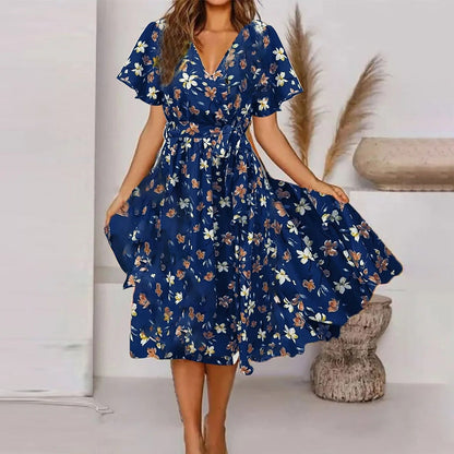 Muriel - Maxi dress for women with vintage print