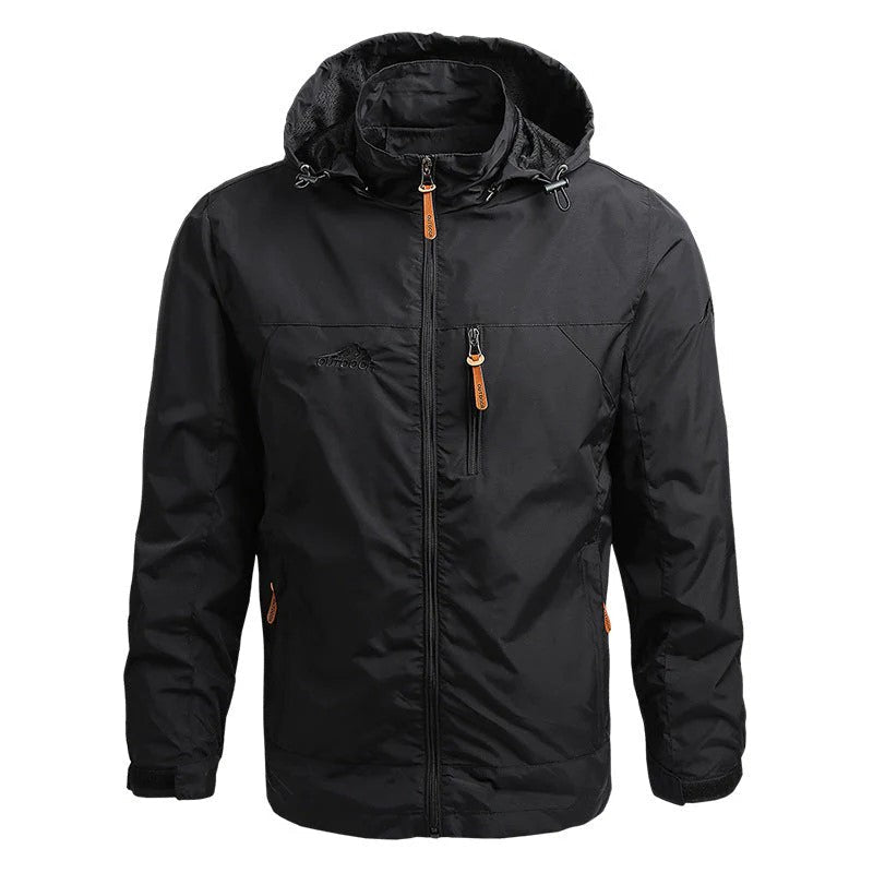 Elegant waterproof softshell jacket with hood for men | Perfect for outdoor activities in fall/winter