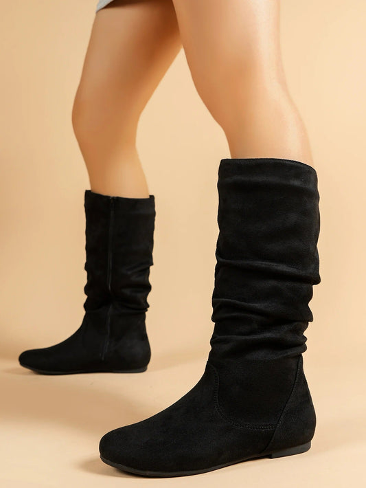 Roswitha Boots | High Boots with Flat Sole