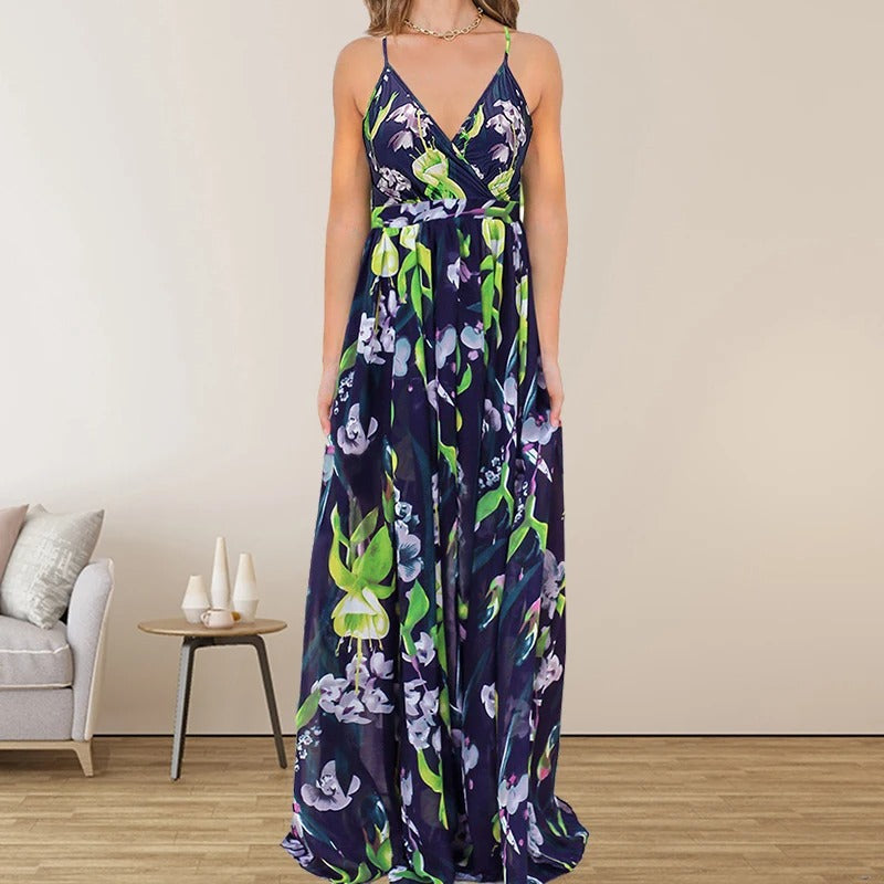 Ada - Long dress with multicolor print