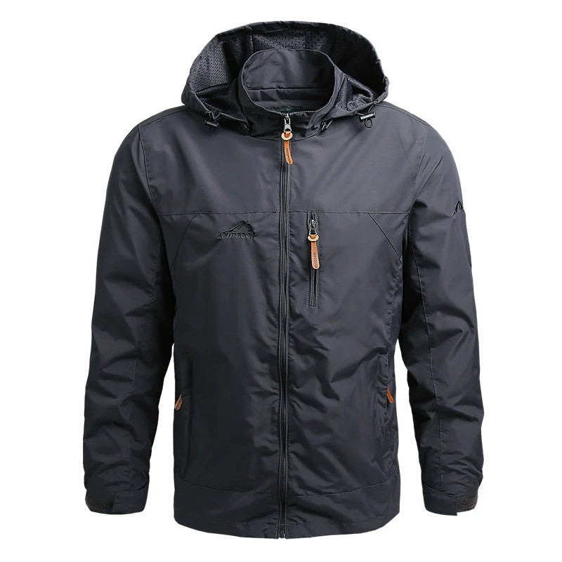 Elegant waterproof softshell jacket with hood for men | Perfect for outdoor activities in fall/winter