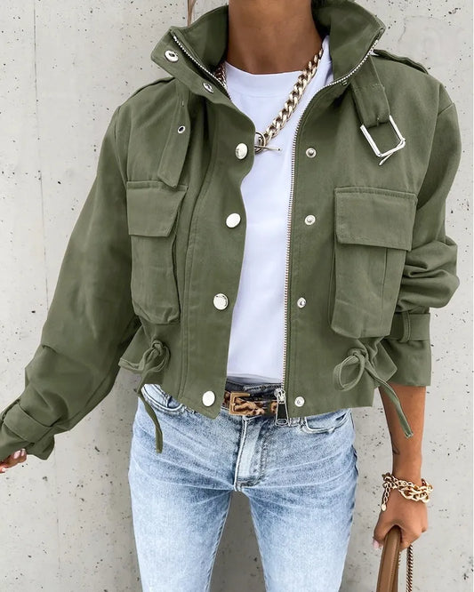 Crop top jacket for women