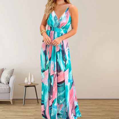 Ada - Long dress with multicolor print