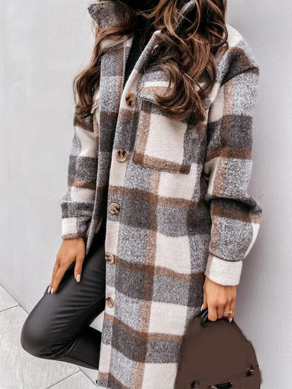 Checked jacket for women