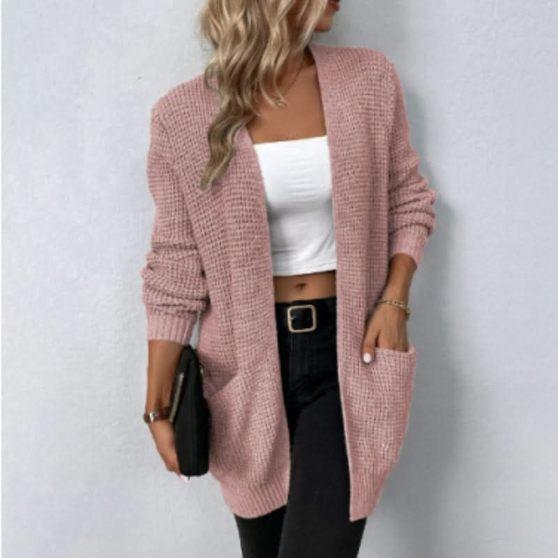 Versatile long-sleeved cardigan for women