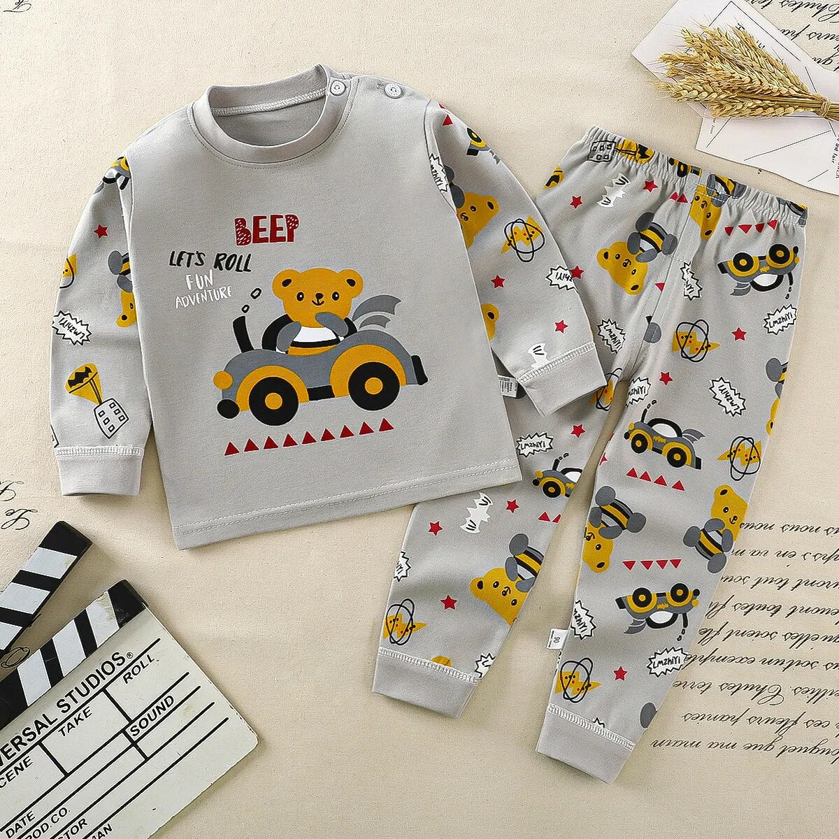 Jess-Mode Nights Comfortable cartoonize pyjama set for children