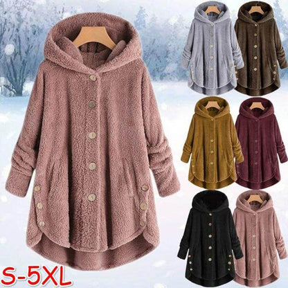 Warm Plush Lined Cat Coat