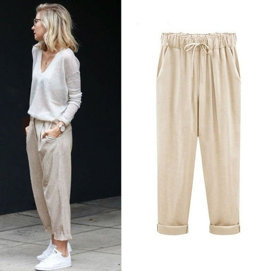 Lucie - Cotton and linen pants