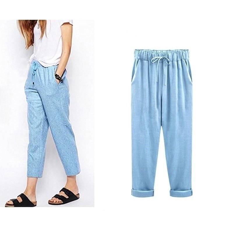 Lucie - Cotton and linen pants