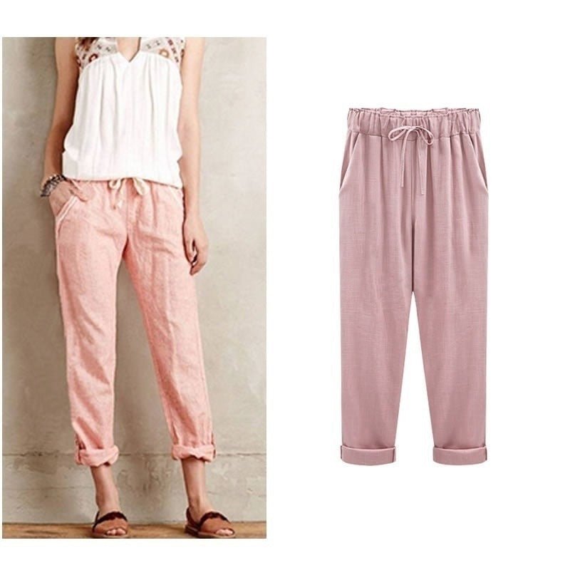 Lucie - Cotton and linen pants