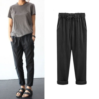 Lucie - Cotton and linen pants