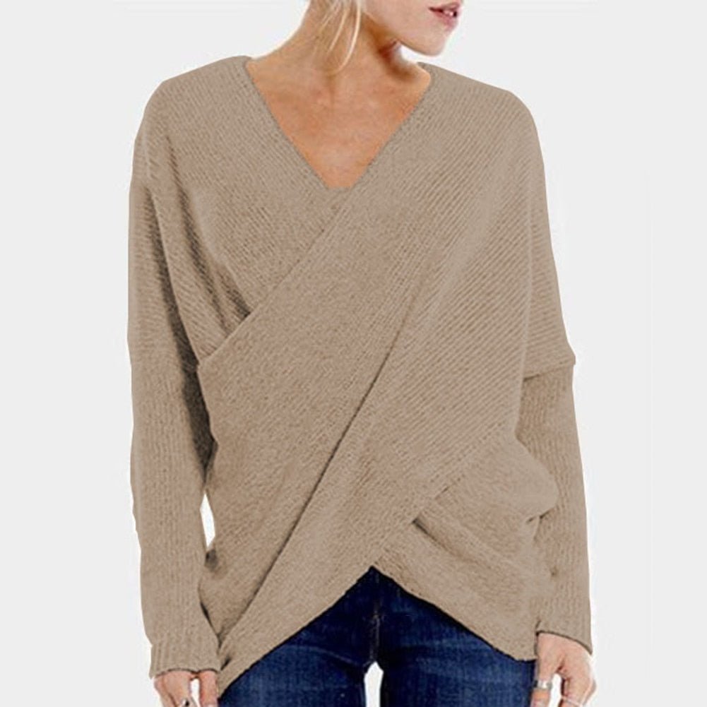 Maddoxa | Ladies crossover sweater