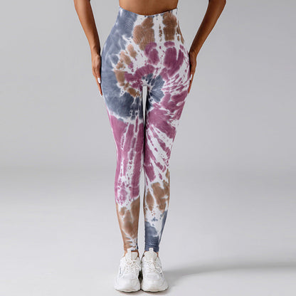 Jess-Mode - Comfortable Tie Dye Scrunch Breathable Leggings for Women