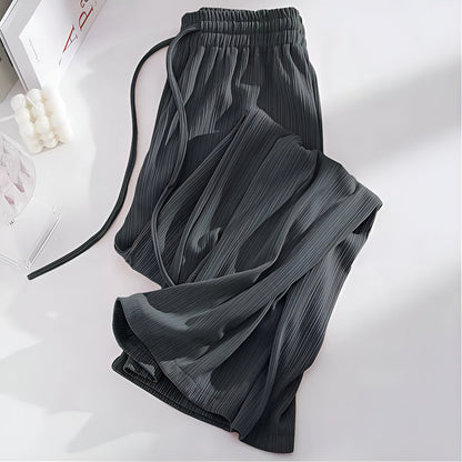 Chrysanthe | Cool and light high-waisted wide-leg pants