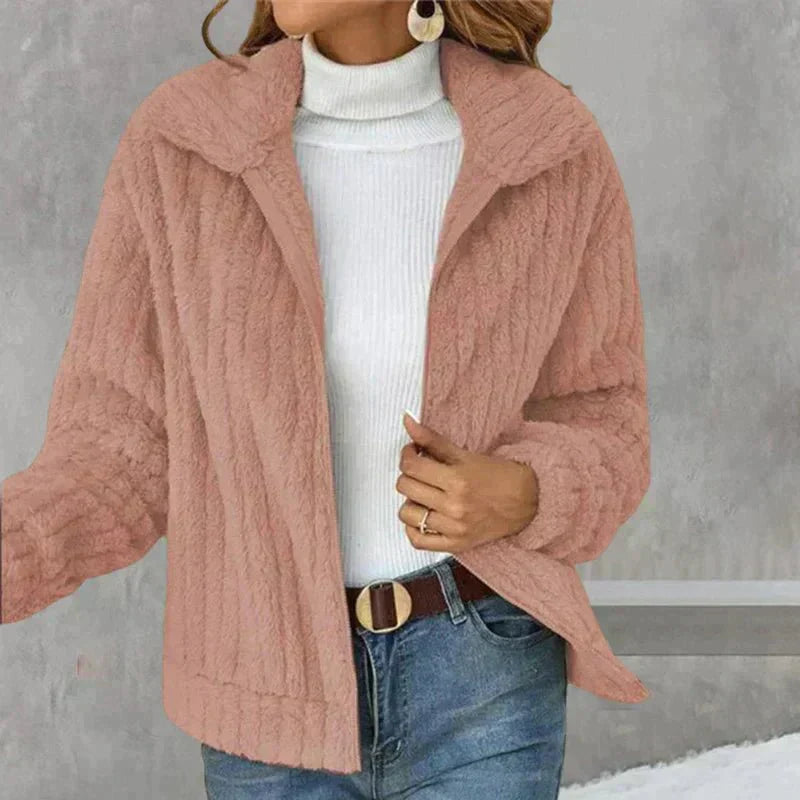 Plush cardigan for women